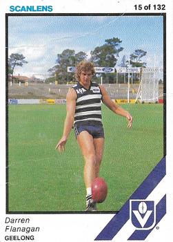 1984 Scanlens VFL #15 Darren Flanigan Front